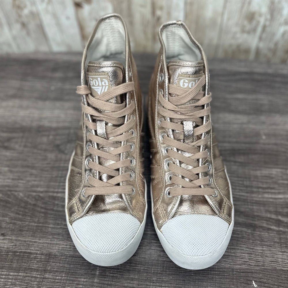 Gola Coaster Gold Metallic High Tops [S9711] - Picture 5 of 15